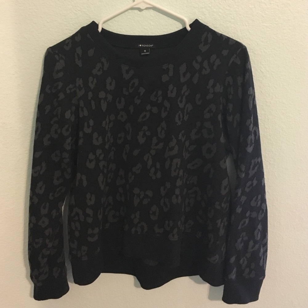 Black Leopard Print Jumper