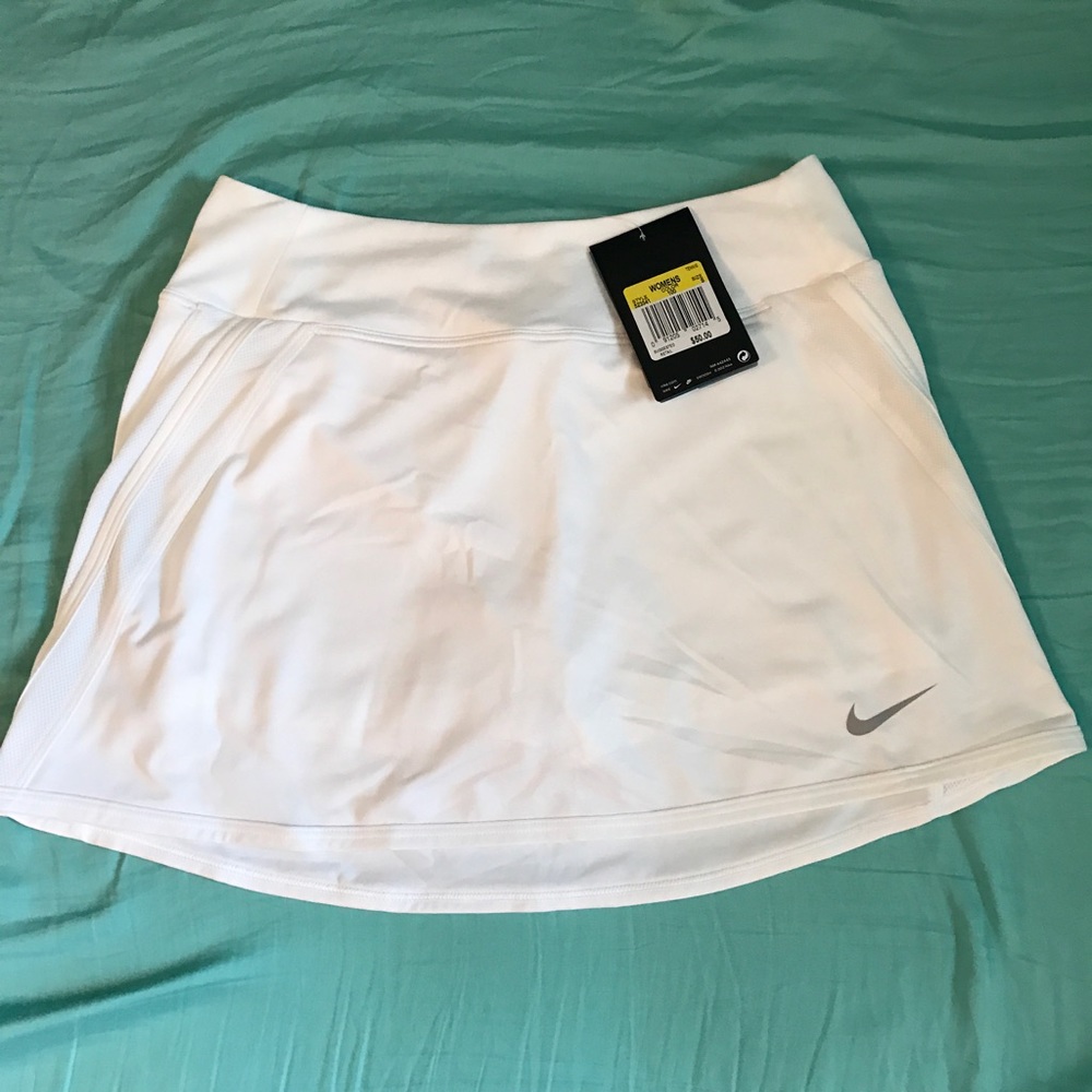 white Nike tennis skirt