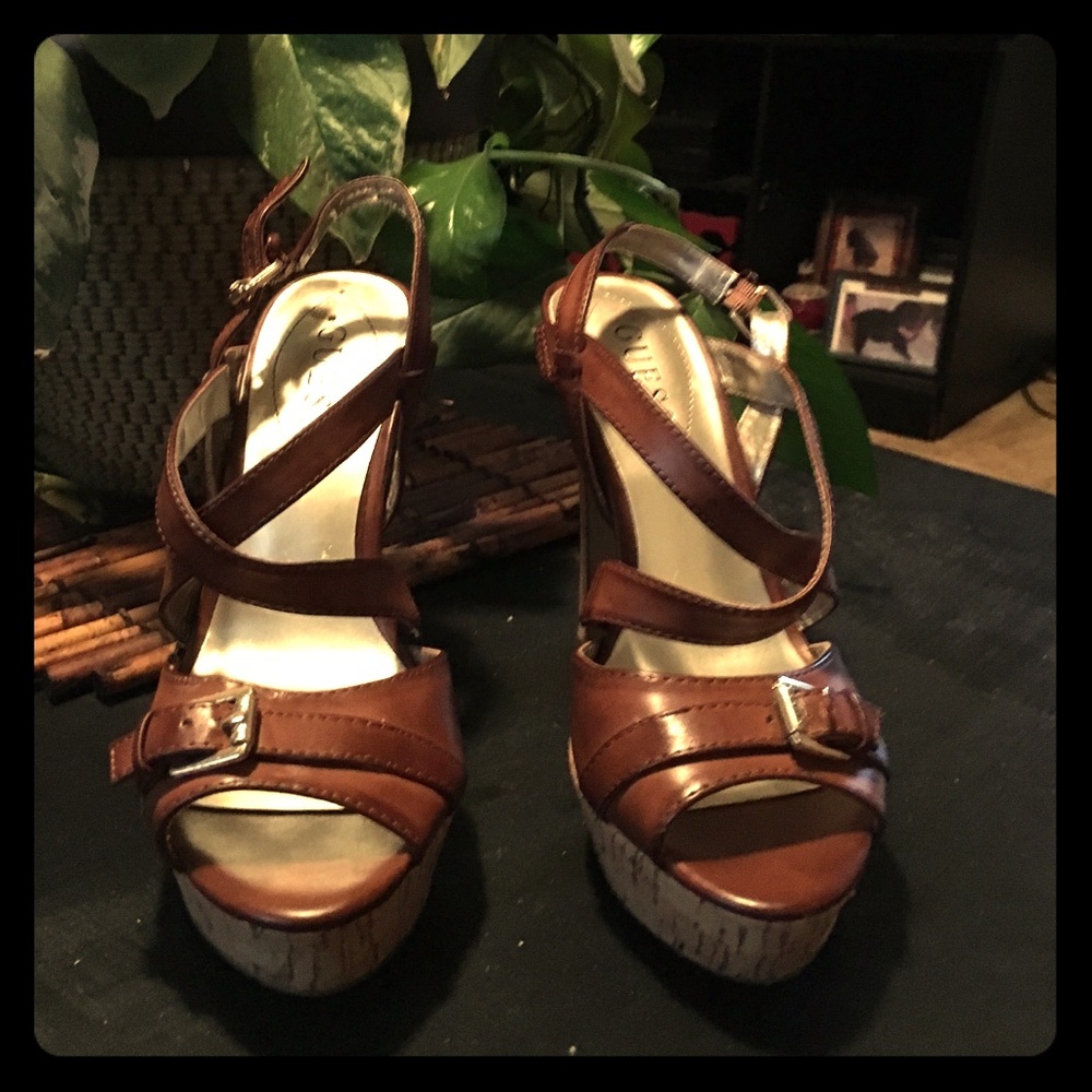Cork wedge front 4" heels