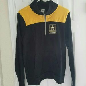 Pink VS Half zip Army sweater