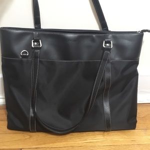 Black work tote