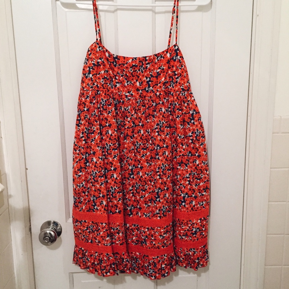 Orange and Navy Floral Jack Wills Sundress