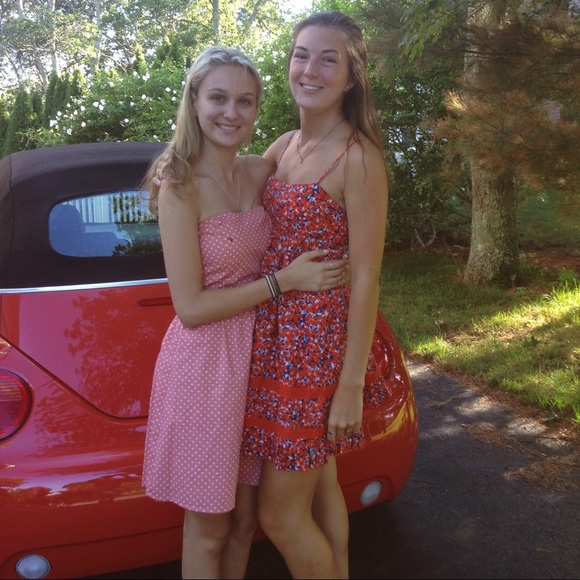 Orange and Navy Floral Jack Wills Sundress - Picture 2 of 3