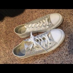 Silver Sparkly Converse