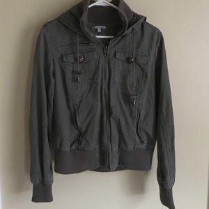 Olive bomber jacket