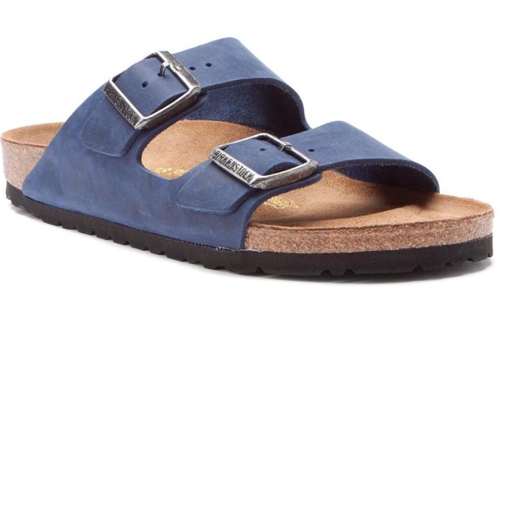Birkenstocks in Navy Blue. Size 36