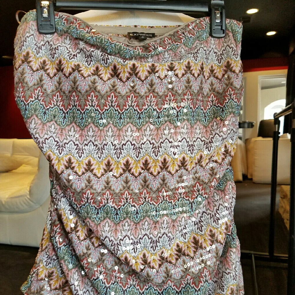 Express sequin tube top