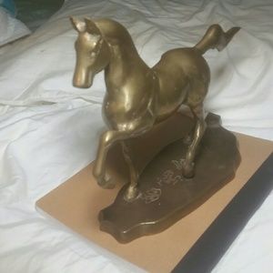 Gold horse statue