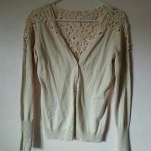 beige / creme colored cardigan