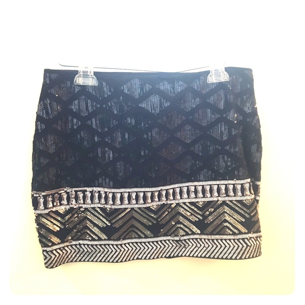 Express Black & Gold Skirt