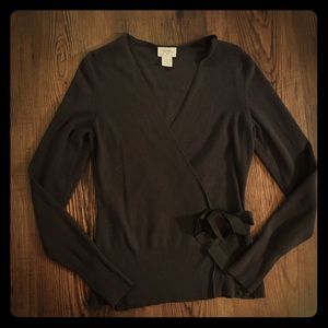 Brown Wrap Sweater