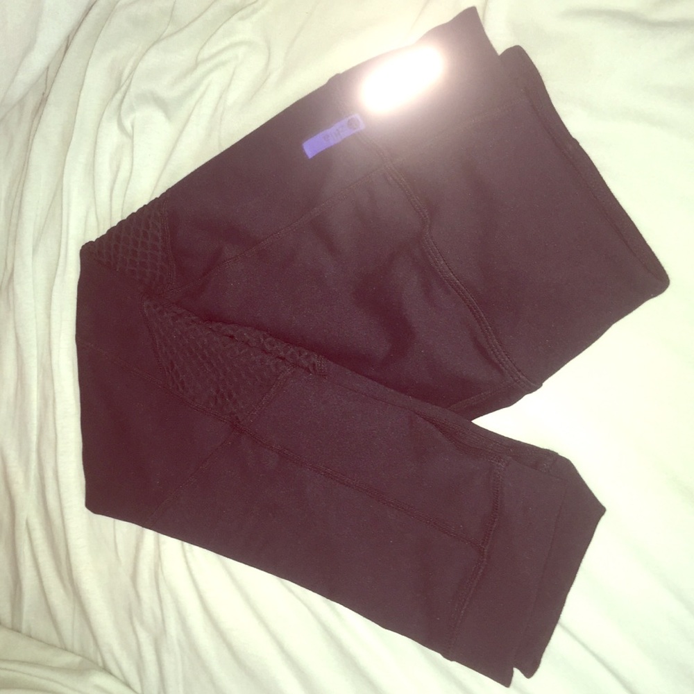 Zella mesh crop leggings (black)