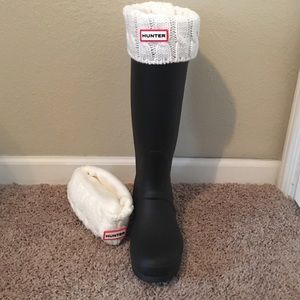 Hunter boot socks size large
