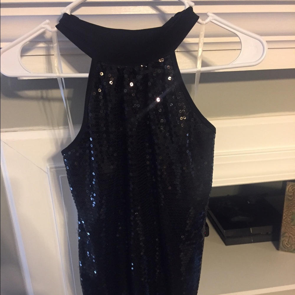 Black Sequin top