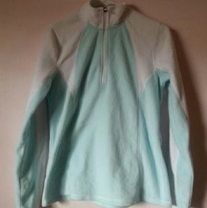 soft mint and white sweater