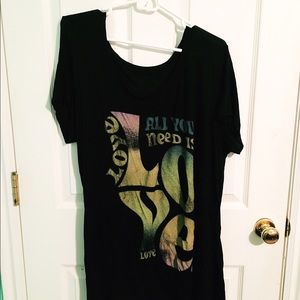 torrid Tops - All You Need is Love Graphic Tee torrid Tops - All You Need is Love Graphic Tee