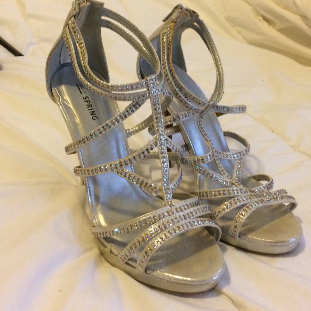 Diamond strappy heels