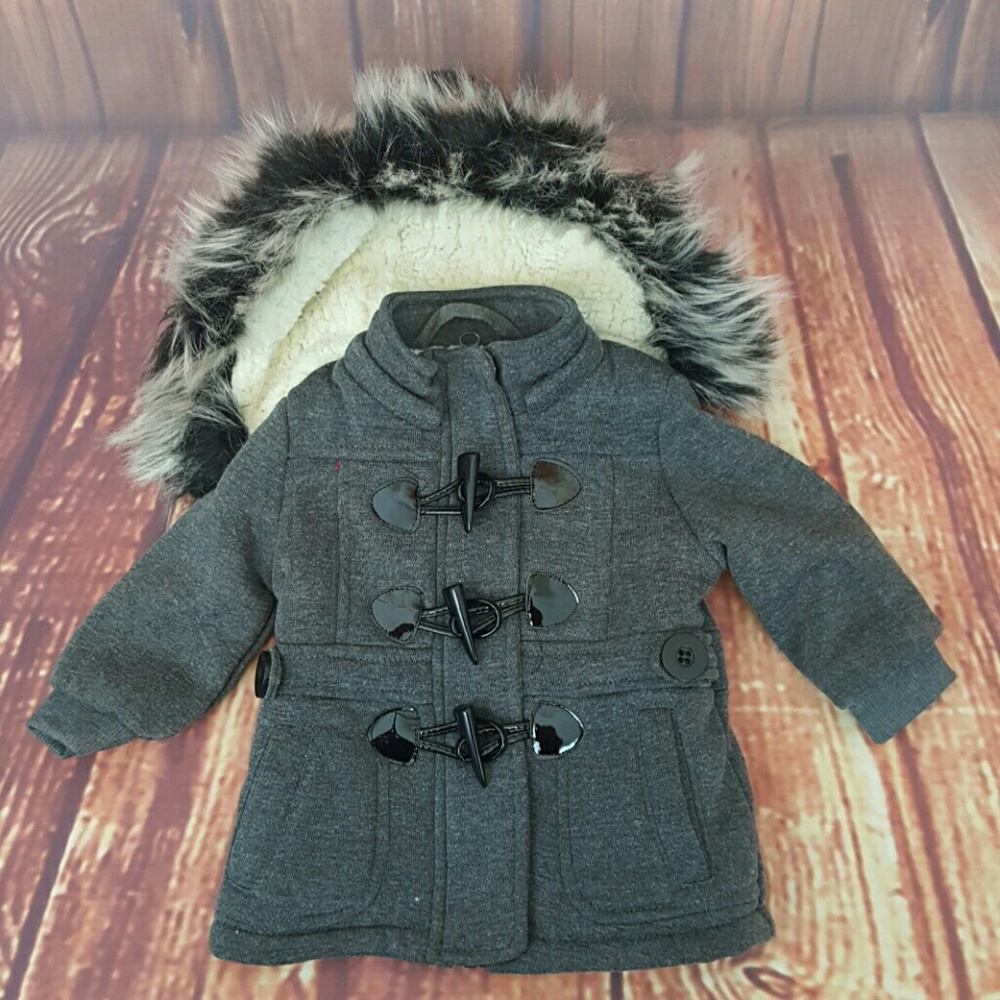 ⛔️SOLD⛔️ Me Jane Baby Faux Fur Pea Coat