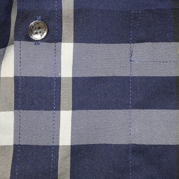 Burberry Button Up Blue Large - Picture 2 of 3