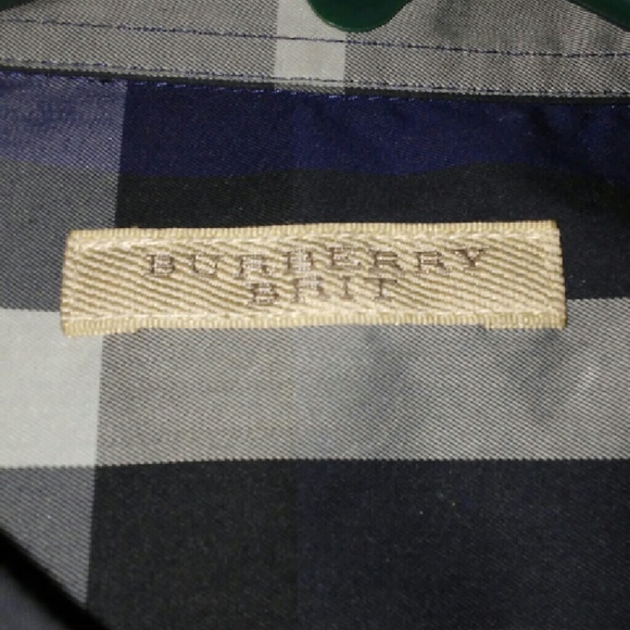 Burberry Button Up Blue Large - Picture 3 of 3
