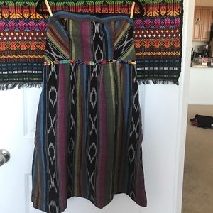 Strapless Patterned Anthropologie Dress