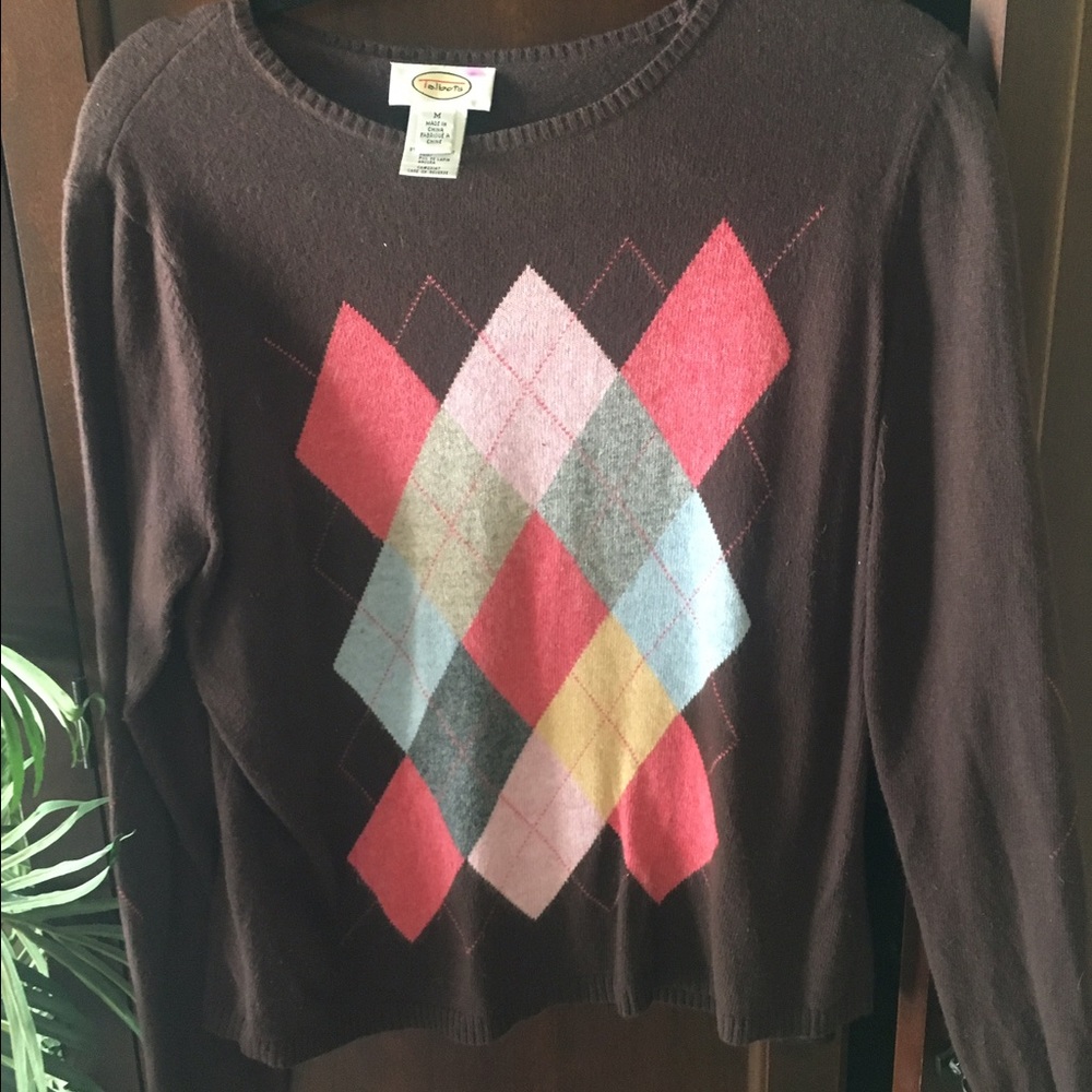 Geometric cashmere sweater