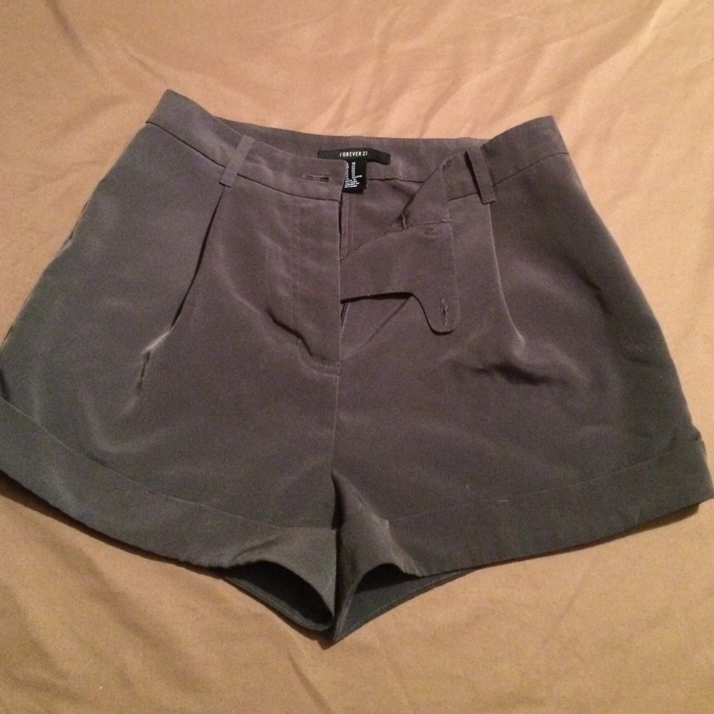 Gray Forever 21 Polyester Shorts