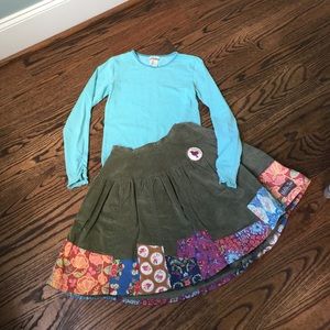 Matilda Jane shirt and skirt