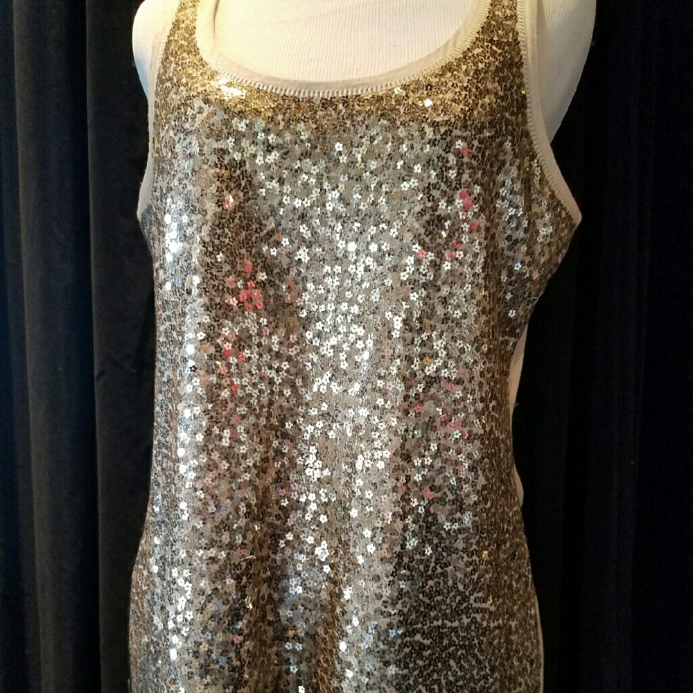 Gold Sequin tank