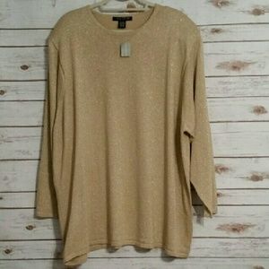 NWT Lane Bryant gold sweater Size 26/28