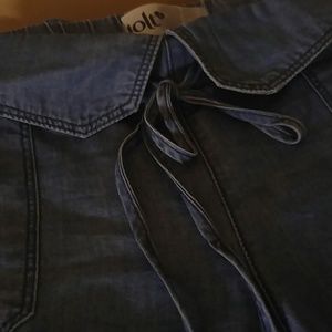 Jolt Wide Leg Capri Jean Pants
