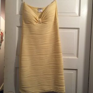 Yellow Strapless Dress