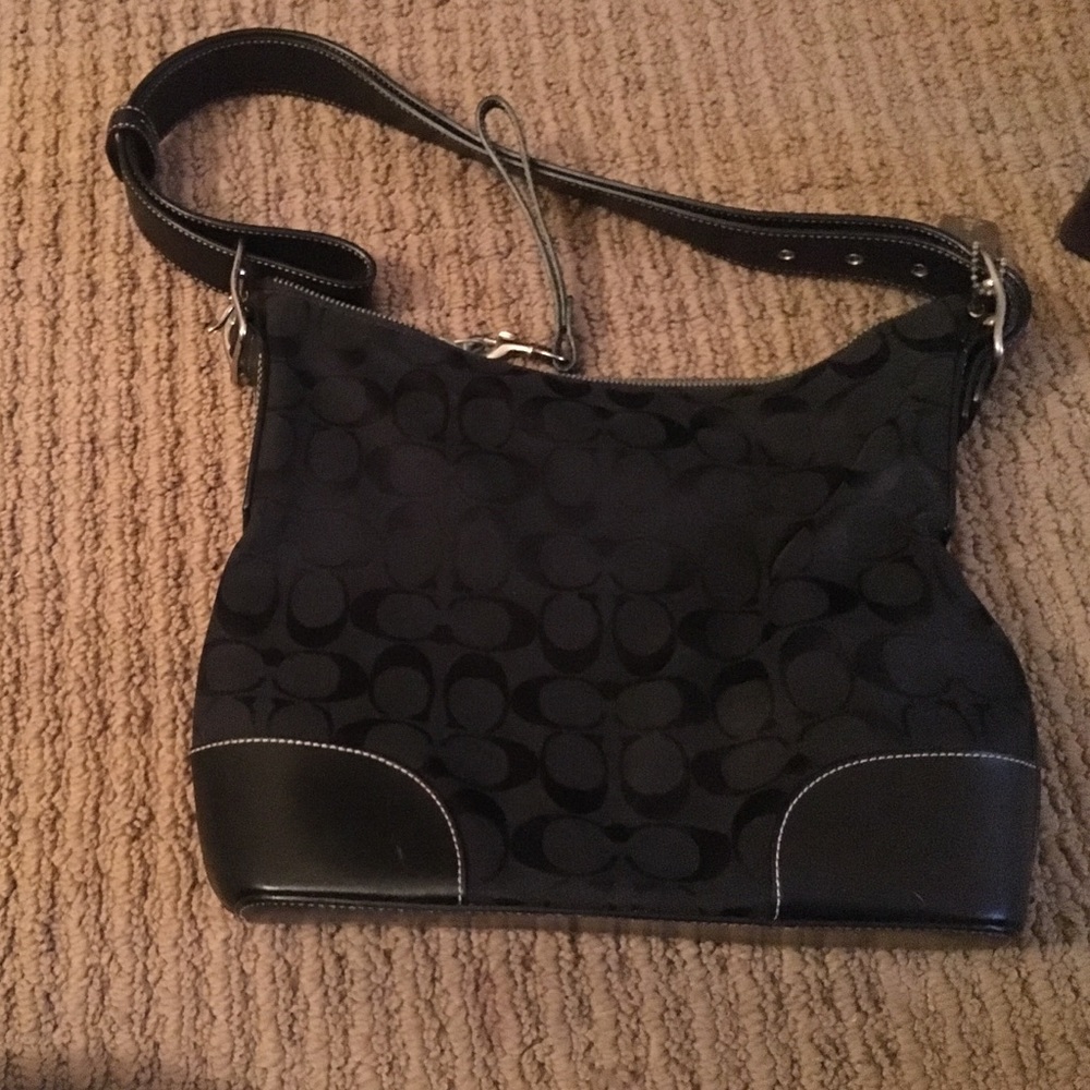 Authentic classic black coach bag