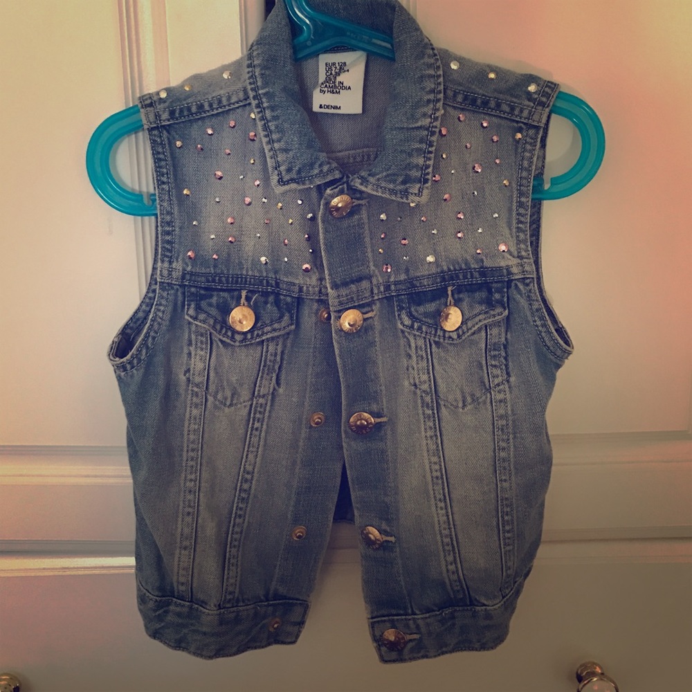 Girls denim vest