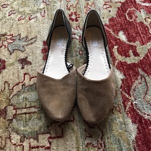 Patent leather and suede flats