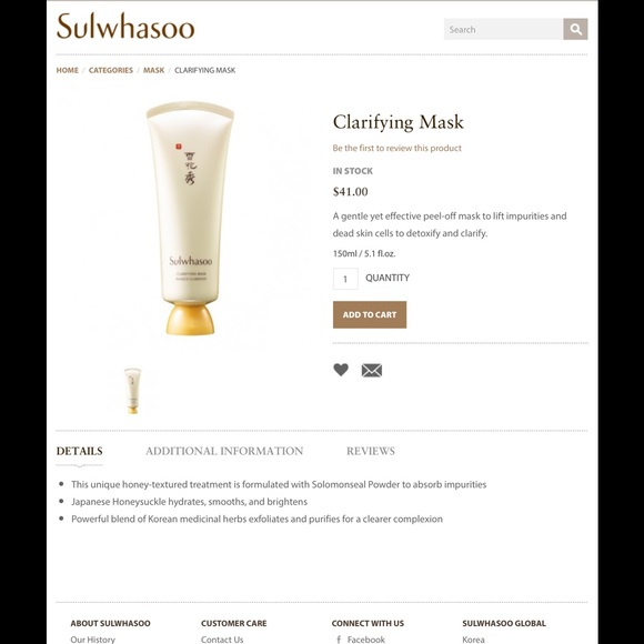 Sulwhasoo Clarifying Mask - Picture 3 of 3