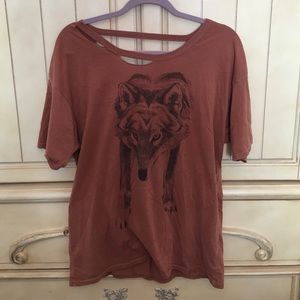 Obey destroyed wolf tee