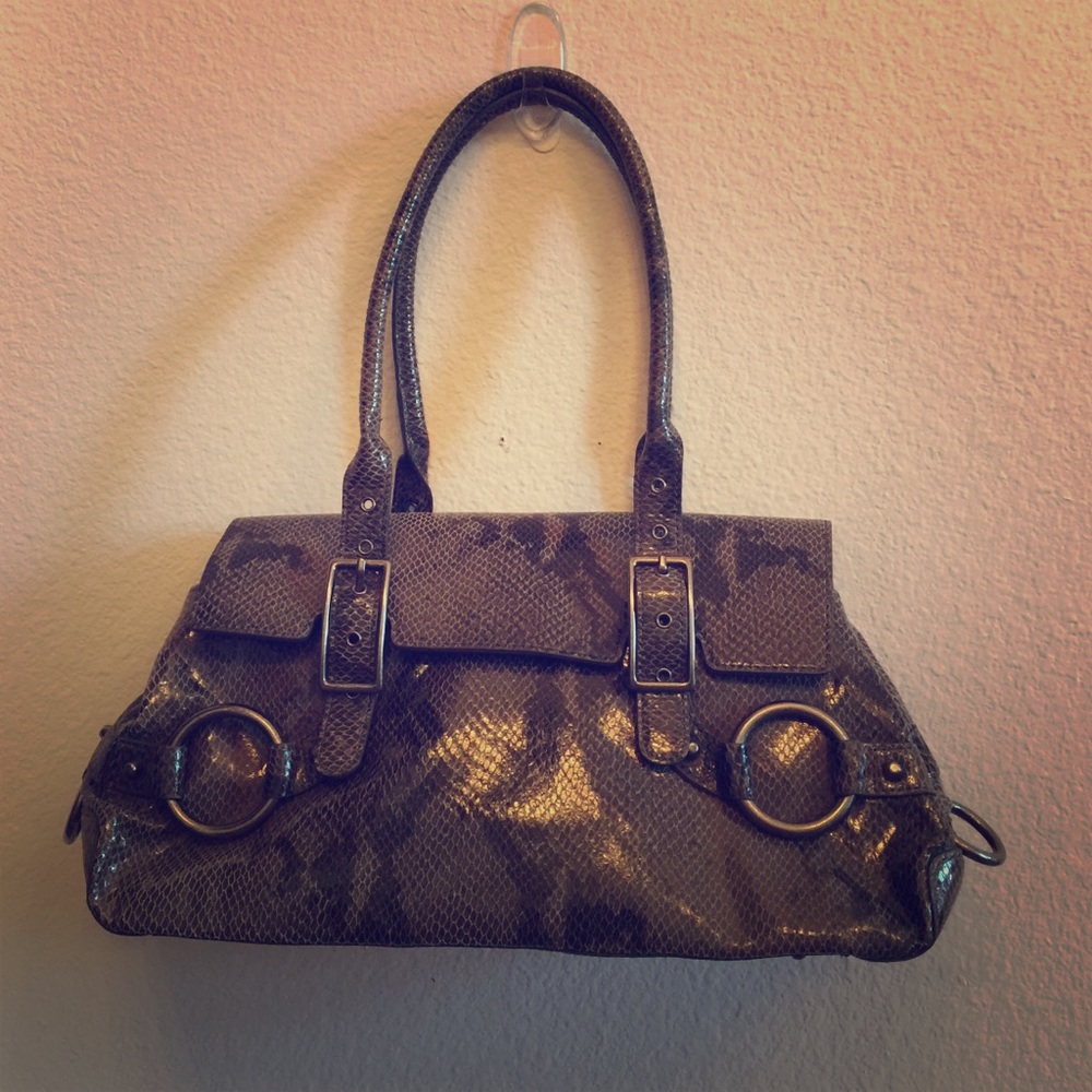 Alligator Print Grey Purse