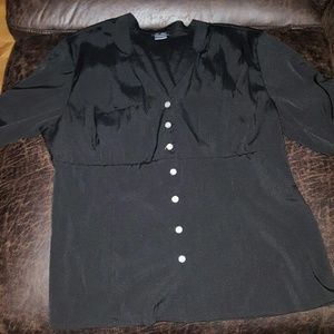 Pretty- Black sheer Blouse