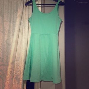 Express mint skater dress