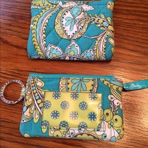Pair of Vera Bradley Wristlet's-Peacock Pattern