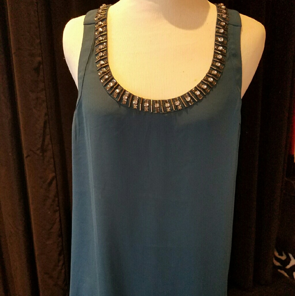 Express zipper accent racer back tank