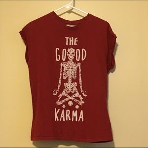 Karma top with mediation skeleton