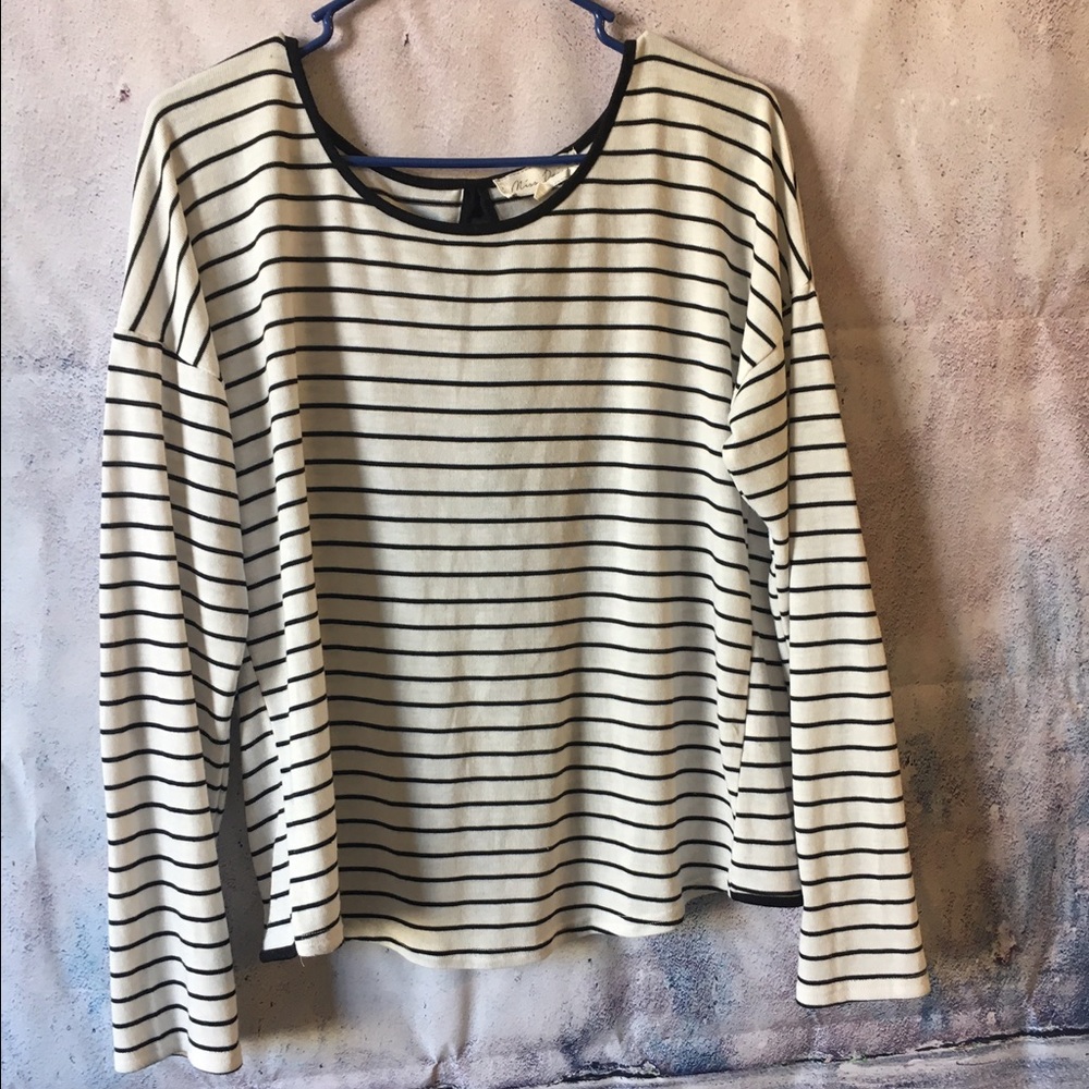 Long sleeve shirt striped and patched elbows