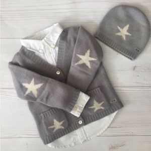 Featured in Vogue! Grey Cashmere Cardigan - stars