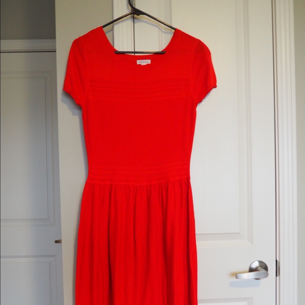Target Red Knee Length Knit Dress