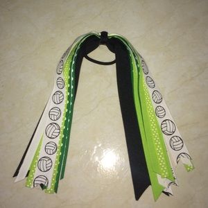 Fun layered ribbon volleyball bow