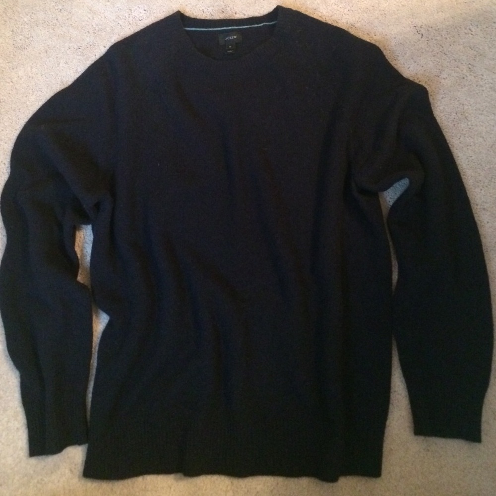 Jcrew men's navy 100% lambswool sweater medium