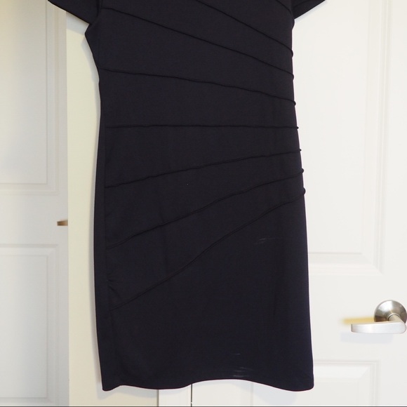 Navy Modest Dress - Picture 2 of 2