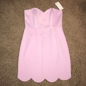Tobi Lavender Scallop Bottom Dress